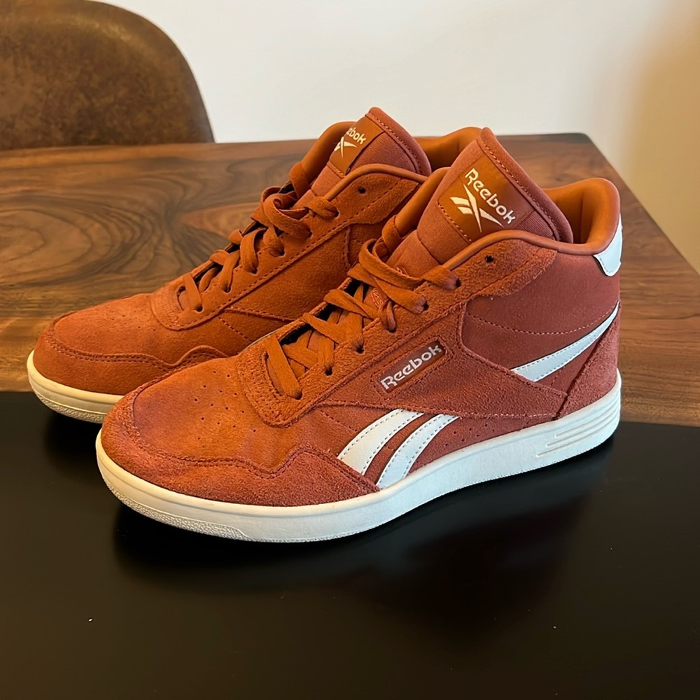 8.5 Women’s Rust Orange Reebok High Top Sneakers